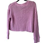 American Eagle pink cropped loose knit button down sweater women xsmall xs Photo 3