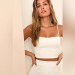Lulus LULU’S Impressive Aesthetic Ivory Wide-Leg Two-Piece Jumpsuit Photo 3