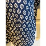 Kantha Blue Indigo Printed Cotton Jacket Size XL Reversible Handmade India Boho Photo 3