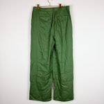 J.Crew  Essential Wide Leg Pant in Linen Kelly Green Trouser Size 8 Photo 6
