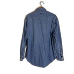 Gap  Denim Shirt L ladies Blue Long Sleeve Button Front Western Pockets y2k 90s Photo 9