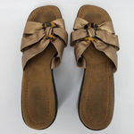 Easy Spirit  Womens Vanisht Sandals Brown Leather Wedge Heels Slip Ons 9.5 M Photo 2