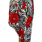 Cache  Vintage Y2k Asymmetrical Floral Zebra Strapless Sequin Formal Dress Sz 7 S Photo 8