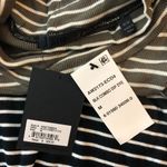 ATM Black Brown Combo Dip Dye Dress Long Sleeve Mock Neck Striped Ribbed M Size M Photo 3