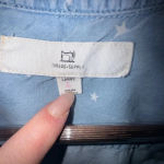 Thread and Supply‎ women’s Chambray Shirt dress blue with white stars Large midi Photo 4
