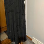 Silk Beaded Sheer Dress Black Photo 8