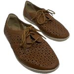 Earth Spirit Gelron Brown Laser Cutout Lace Up Shoes Women’s Size 7 1/2 Photo 0