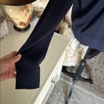 Ann Taylor Vtg navy blue cotton button down classic cardigan sweater L Photo 2