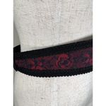 Vintage Statement Belt Womens Ginnie Johansen Waist Red Black Floral 90s Wide Photo 5