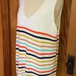 Entro Oversized rainbow striped NWT v neck sweater Photo 9