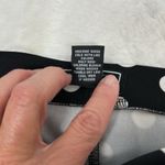 NYCC Women's Skirt size XL Black White Polka Stretch Pencil Skirt ruffled hem Photo 5