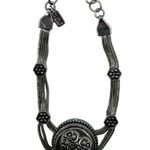 VTG Silver Tone Decorative Charm Bracelet Women Boho Floral Medallion Antique Photo 0