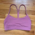 Lululemon Flow Y Racerback Sports Bra Pink Size 4 Light Support‎ Yoga Photo 0