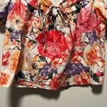 BUDDYLOVE Leeland Floral Ruffle Puff Sleeve Top, Pink, Size L Red Size L Photo 6