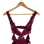Victoria's Secret  Burgundy Lace Strappy Teddy Bodysuit XS Photo 1