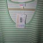 LuLaRoe  Women's 3XL Sea Green and White Striped Tank top Photo 1