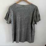 J.Crew  Linen Gray Pleated Statement Sleeve Shirt Top Large Photo 4