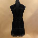 Topshop  Black Velvet Cutwork Lace Shift Mini Dress Size 2 Photo 10
