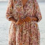 Daughters Of India Kyra Cotton Gauze Mini Dress in Fuchsia Bloom size Large $179 Pink Photo 0