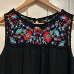 Black Sleeveless Embroidered Sundress Size 14 Photo 1