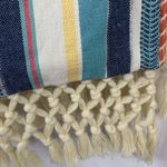 Multiples  Size L Blazer Jacket Crochet Fringe Striped Print Open Front Lined Photo 5