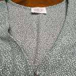 Sienna Sky Peplum Blouse Ditsy Floral Print V Neck Button Front Flutter Sleeve Photo 2