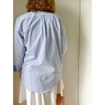 Y2K Mens Pinstriped Button Down Shirts Womens oversized Fit cotton Size Mens 16 White Photo 6