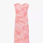 ZARA  mesh Pink Strapless Dress corset midi maxi bodycon evening party  Photo 11