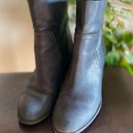 Sam Edelman Black Leather Block Heeled Booties Size 8 Photo 4