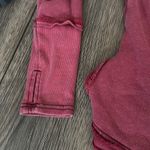 Free People Addy Sweatshirt Scoop Neck Dropped Shoulder Thumbhole Red Top small Photo 5