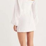 RUMER CAMILLE MINI DRESS SIZE LARGE White Photo 1