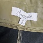 LOVE, WHIT by Whitney Port Olive Green Faux Leather Paper Bag Crop Pants Size M Photo 5