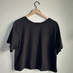 Vans 🖤 Black Floral Graphic Crop Short Sleeve T-Shirt Photo 3