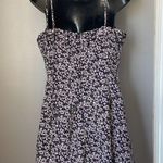 Cotton candy LA black purple and white ditsy mini dress size L Size L Photo 3