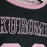 Hot Topic KUROMI BY SANRIO BLACK PINK 00 JERSEY STYLE GRAPHIC BOXY TEE  MEDIUM Photo 9