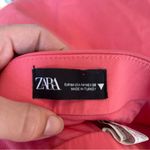 ZARA  women’s medium pink coral button mini skirt micro mini preppy pleated Photo 1