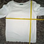 Lauren Ralph Lauren LRL Women’s Size L White Cotton Knit Boatneck Sweater Size L Photo 4