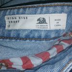 Bullhead High Rise 3 26 American Flag High Rise Light Wash Jeans Shorts Red Size undefined Photo 6