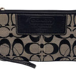 Coach Y2K  Black Gray Signature Canvas Wristlet Photo 0