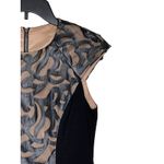 Muse Women's Dress‎ Cocktail Peplum Leather Lace W/ Detachable Skirt Black Sz. 6 Photo 2