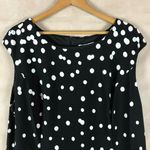 London Times LONDON TIME Black/Blush Pink 22W Ombre Dots Cap Sleeve Crepe Dress Photo 4