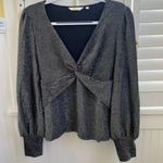 Boden Black & Silver Sparkle Twist Front Jersey Dressy Top US Size 16/18 Photo 14