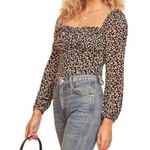 Reformation Shirt Bacio Tie Back Crop Top Black White Square Neck 12 Pearls Photo 0