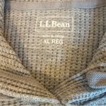 LL Bean Soft Stretch Waffle Knit Hoodie Womens Size XL Reg Grey Photo 7