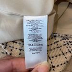 Ann Taylor  Tweed Mock Neck Flounce Dress Cream Black Size 8 NWT‎ Photo 6