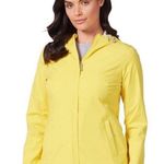 Free Country  Water Resistant Hooded Packable Rain Jacket Yellow Size Small Photo 0