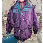 coat 1980s purple teal batwing Photo 2
