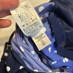 Lands' End  Navy Polka Dots Faux Wrap‎ One Piece Ruched Swimsuit 12DD Photo 6