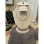 8 Other Reasons  Gold-Tone Layered Chain Lariat Tassel Drop Necklace 14”+4” drop Photo 1