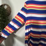 Ralph Lauren  Womens Blue Striped 3/4 Sleeve Tea-Length Shift Dress Plus XXL Photo 10